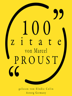 cover image of 100 Zitate von Marcel Proust